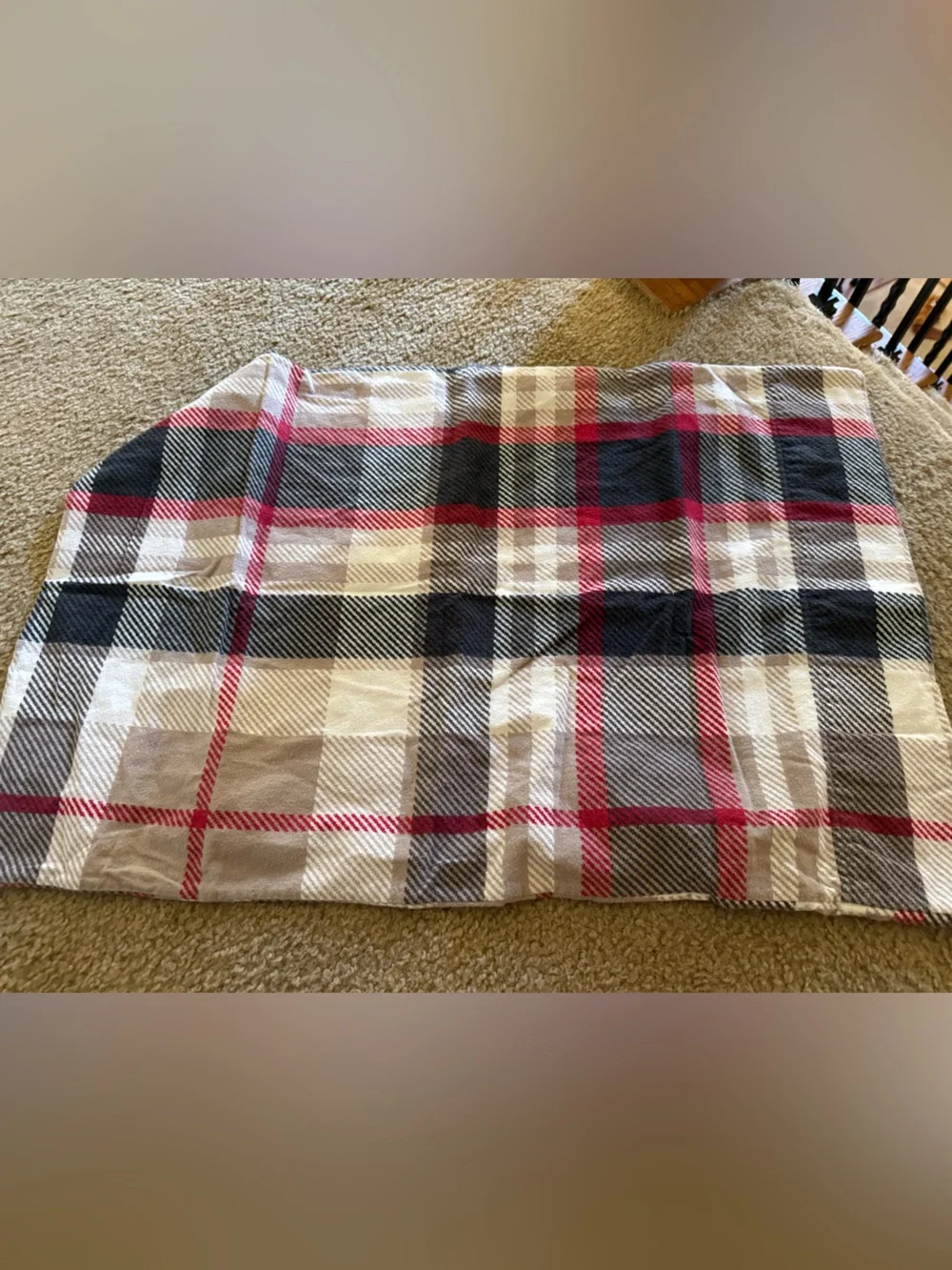 Plaid Flannel Sheet Set in Red, Black & White